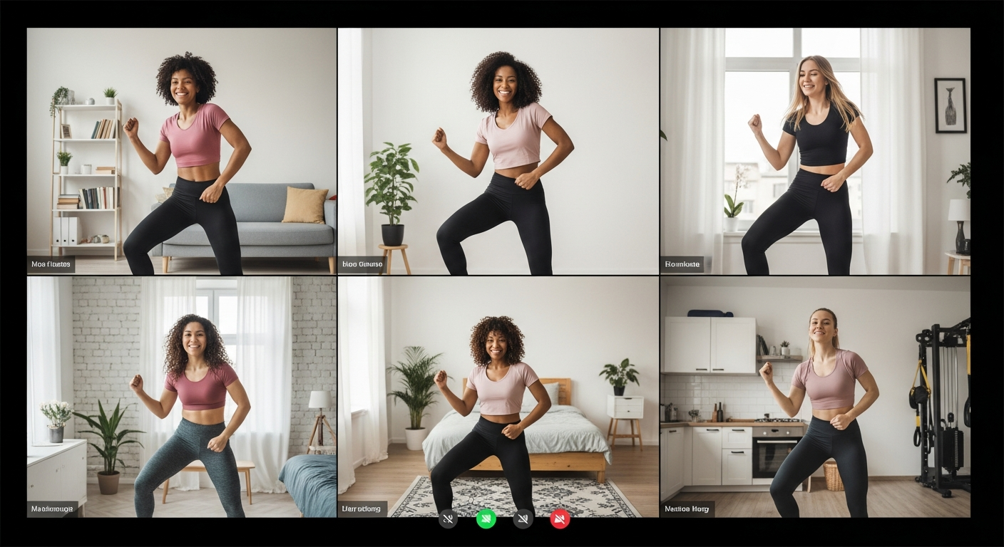 Онлайн тренировка по групповой аэробике